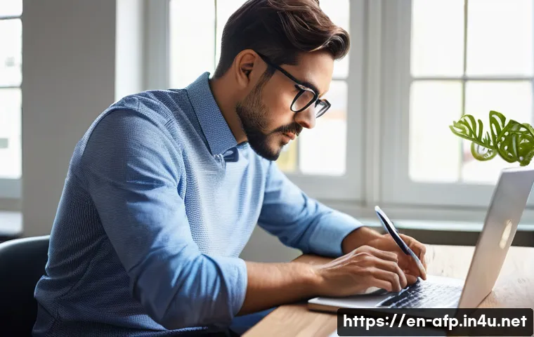 AFP 시험 과목별 학습법 - **Prompt:** "A highly focused individual, late 20s to early 30s, dressed in smart casual attire (e.g...