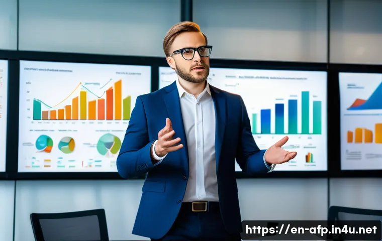 자산관리사 자격증의 가치와 전망 - A professional financial planner in a modern office setting, wearing business attire and glasses, co...