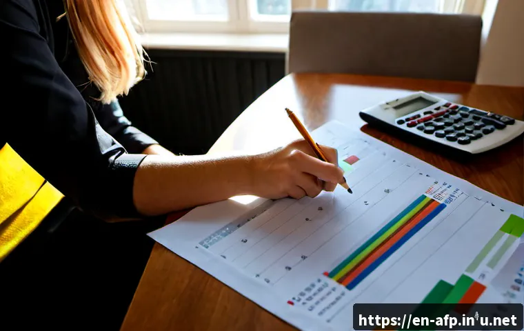 AFP 시험 기출문제 분석 - Photorealistic financial certification study scene, an adult candidate at a tidy home office desk an...